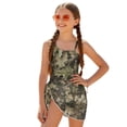 thumbnail image 2 of Xoenoiee Hunting Camo Print Girls Swimsuit One Piece Bathing Suit with Adjustable Straps, Quick Dry Swimwear with Cover Up for Girls Kids, Size 15-16 Years, 2 of 7