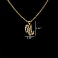 thumbnail image 2 of LOVEBLING 10K Yellow Gold Diamond Cut Alphabet Initial Letter Charm Pendant (Large Size) (U) (1.37"), 2 of 2