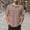 Brown, variant on Klisyaur Striped Blouses for Mens Short Sleeve Summer Button Collared Tee Tops Ligthweight Casual Clothes