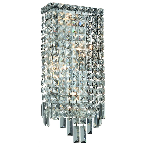 2033 Maxime Collection Wall Sconce W8in H16in E4in Lt:4 Chrome Finish (Royal Cut Crystals)