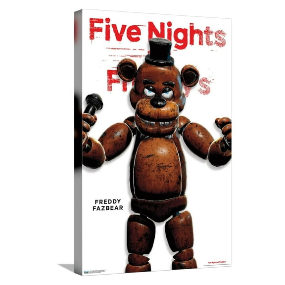 Five Nights at Freddy's - Freddy Feature Series Canvas Wall Poster, 14.725" x 22.375"