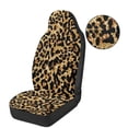 thumbnail image 6 of Binienty Leopard Print Vehicle Seat Covers Fuzzy Soft Plush Car Seat Covers Set Front Seats Universal Auto Bucket Cushion Washable Automotive Accessories, 6 of 8