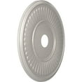 thumbnail image 2 of Ekena Millwork 22"OD x 3 1/2"ID x 1"P Berkshire Thermoformed PVC Ceiling Medallion (Fits Canopies up to 10 1/8"), Textured Metallic Silver, 2 of 10