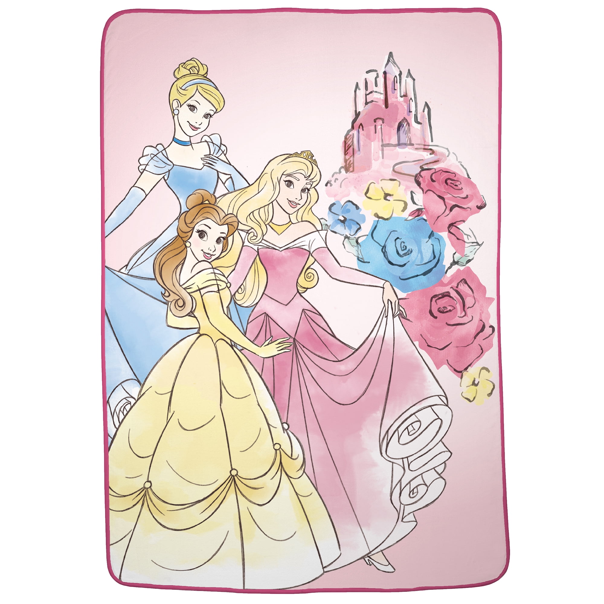 Disney Princess Kids Blanket, Plush Microfiber, Twin/Full