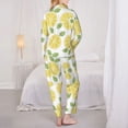 thumbnail image 3 of Pajama Sets for Women 2 Pcs, Lemon slices Button Down Long Sleeve Sleepwear Lounge PJ Sets, 3 of 6