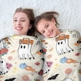 thumbnail image 5 of Halloween Cute Ghosts with Boo Round Blanket,Comfortable Soft Flannel Throw Blanket,All Season,Warm Lightweight Blankets for Sofa Bed Couch Living Room Chair 60"x60", 5 of 5