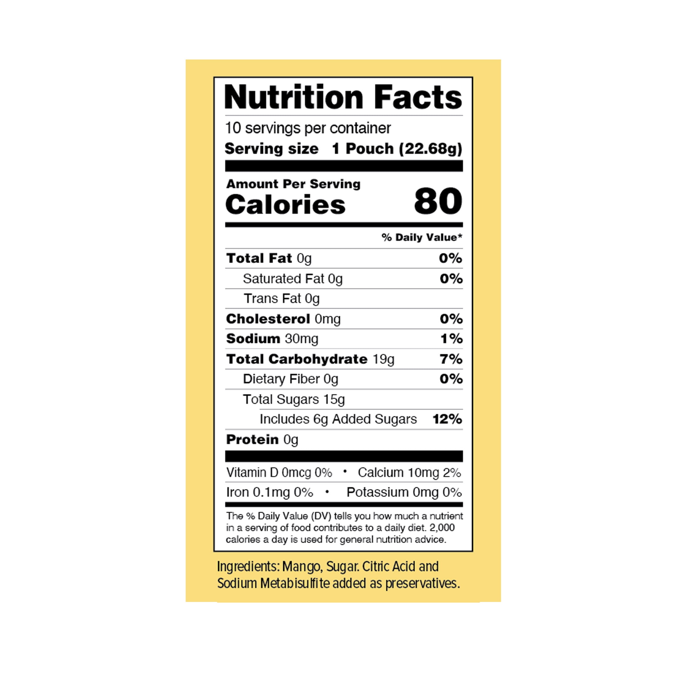 (6 pack) Mariani Sweetened Mango Bites – Dried Fruit Snack Packs