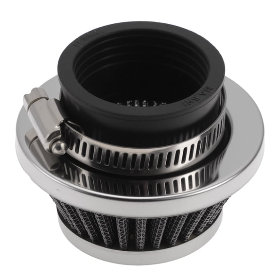 Unique Bargains Motorcycle Air Filter Universal 38mm Air Intake Cleaner Mesh Rubber Metal Air Filter Replacement for Dirt Pit Bike ATV Scooter Moped Silver Tone