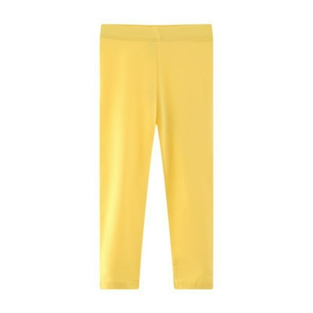 

URMAGIC 2-7 Years Toddler Girls Basic Solid Cotton Legging Kids Stretch Leggings
