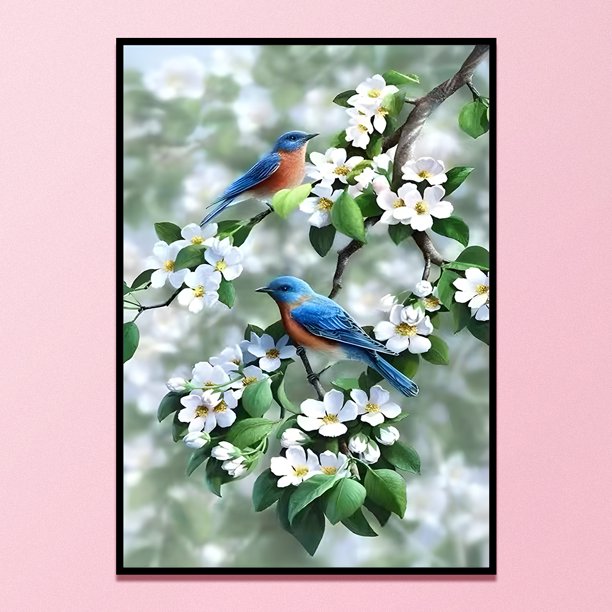 Cuadros Decorativos 11CT completo punto de cruz flor rama pájaro estampado DIY hilo de algodón artes impresas Ndcxsfigh Nuevos Originales