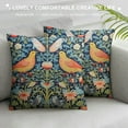 thumbnail image 3 of RUIYC Chinoiserie Green Teal Pillow Covers Colorful Floral Bird Red Strawberry Pillow Cases Vintage Flower Throw Pillowcases Home Decor for Couch Patio Sofa Porch, 3 of 5