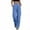 HB203 Sky Blue, variant on Likimi Womens Cargo Pants High Waist Solid Color Straight Wide Leg Loose Fit Comfortable Long Trousers With Pocket Size L Blue