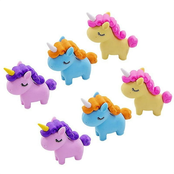 18 piezas borrador con forma de unicornio