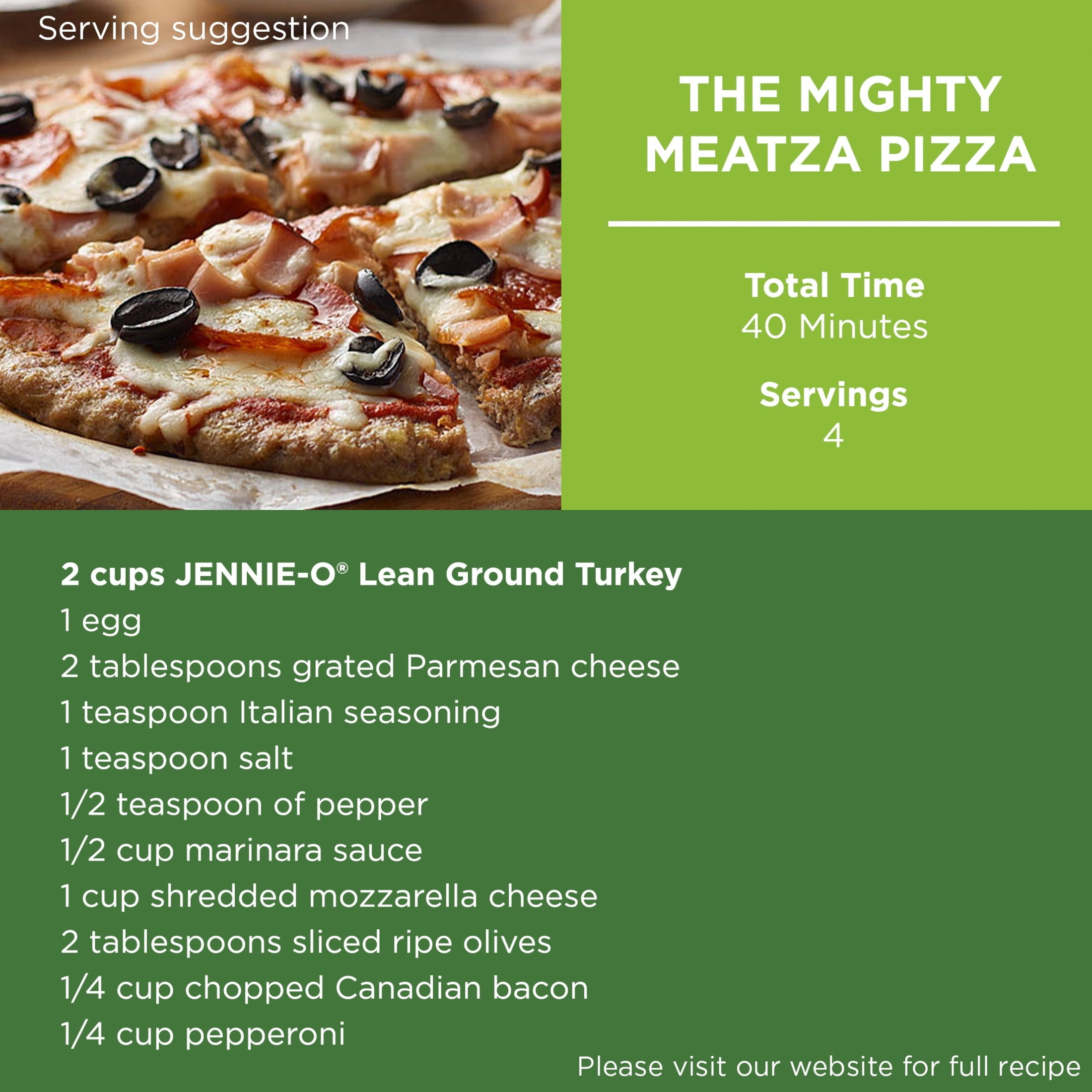 JENNIE-O Fresh Lean Ground Turkey, 85% Lean/15% Fat, All Natural, Refrigerated, 3 lb Plastic Roll