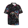 thumbnail image 2 of Daiia Colorful Plant Turtle A Hawaiian Shirt for Men Gentle Cotton Regular Short Sleeve Casual-Medium, 2 of 9