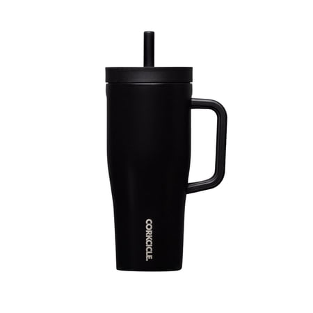 Corkcicle Leakproof Hydration Set, 2-Pack Go Cup XL (30oz) and Cruiser (22oz) Insulated Tumblers with Straws Black/Teal