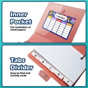3x5 Lined Index Cards with Ring Binder Holder and Dividers, 100 Ruled Cards 3 Pack