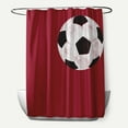 thumbnail image 1 of Soccer Ball Geometric Print Shower Curtain, 1 of 3