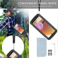 thumbnail image 4 of Funda protectora R-JUST impermeable, a prueba de golpes y polvo, de metal y silicona con soporte (negra) para Samsung Galaxy A32 4G, 4 of 4