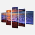 thumbnail image 2 of Coucher de Soleil Coloré sur la Belle Rive - Grand Tableau sur Toile de Bord de Mer, 2 of 3