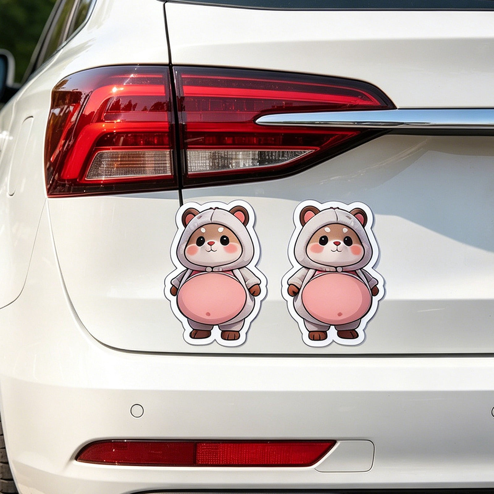 20 Pcs 3D Shiba Inu Dog Belly Stickers, Super Soft Silicone Anti-Collision Stickers, Cute Dog Belly Sticker as Car Door Protector, Table Edge Protector & Cute Decor Sticker for Home and Car