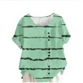 thumbnail image 2 of Women's Short Sleeve Tops Plus Size Womens Tops Long Sleeve Striped Shirt Women Cropped Plus Size Tops for Women Dressy New Arrivals, 2 of 4