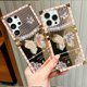 thumbnail image 3 of Funda compatible con iPhone de 16 a 6,1 pulgadas con purpurina de lujo, diseño de mariposa, plegable, con soporte, suave, con efecto espejo de policarbonato, antideslizante, para mujeres y niñas, 3 of 7