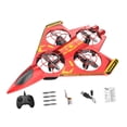 thumbnail image 3 of Avión RC, avión a control remoto, helicóptero RC, para volar, con luces, para Rojo Amarillo 2 Batería, 3 of 9
