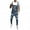 Blue, variant on Edvintorg Mens Hole Pocket Jeans Overall Jumpsuit Streetwear Overall Suspender Pants