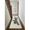 thumbnail image 2 of BoutiqueRugs Zosia Contemporary Runner Rug - Off White, Black - 2'6" x 8' Runner, 2 of 8