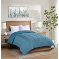 thumbnail image 6 of Mainstays Super Soft Microfiber Reversible Comforter, Twin-XL, Cool Blue, 1 Piece, 6 of 9