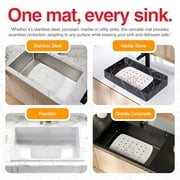 Kitchen Sink Protector Matt, (Clear), By Home Basics | Small Sink Mats For Bottom Of Kitchen Sink | PVC Runner Protector Matt | Pliable With Draining Holes