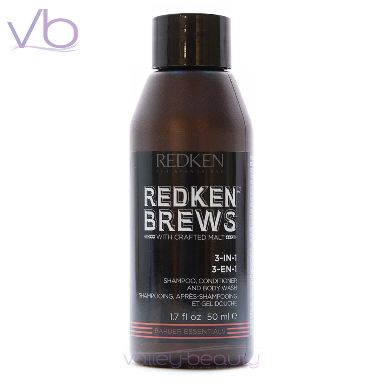 Redken Brews 3in1 Shampoo, Conditioner & Body Wash, 50ml