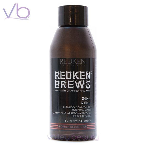Redken Brews 3in1 Shampoo, Conditioner & Body Wash, 50ml Walmart