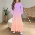 thumbnail image 1 of Cowsor Girls Maxi Dress Long Sleeve Casual Holiday Dress with Pockets, 1 of 6