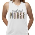 thumbnail image 2 of Registered Nurse Leopard Print Women's Muscle Tank 2X-Large White, 2 of 5