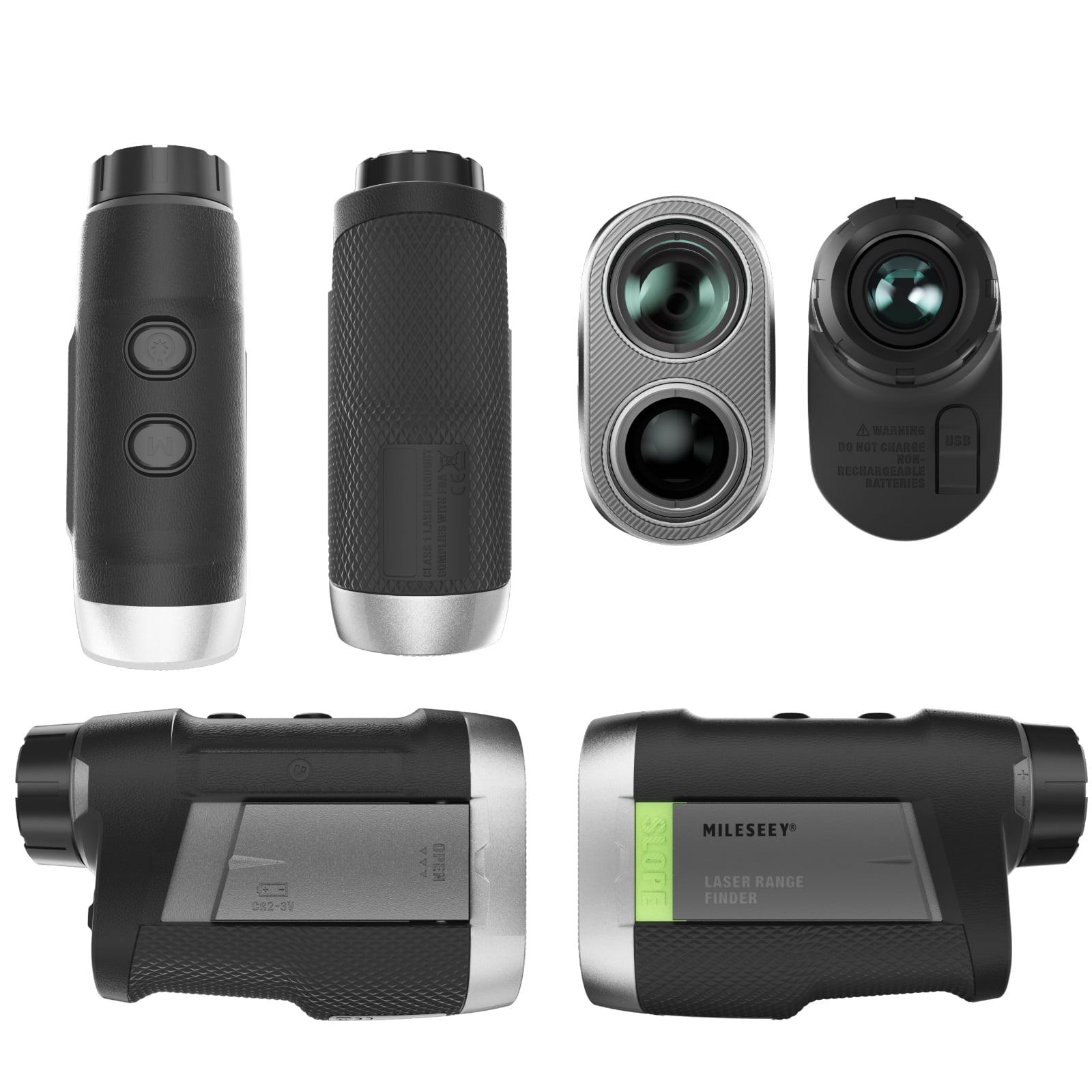 MILESEEY PF260 Golf Rangefinder with Slope, Removable Battery Power, 1100 yd Rechargeable Laser Range Finder Golf Magnetic, ±0.4 yd Accuracy, Flag Lock Vibration, Golf Accessories for Men