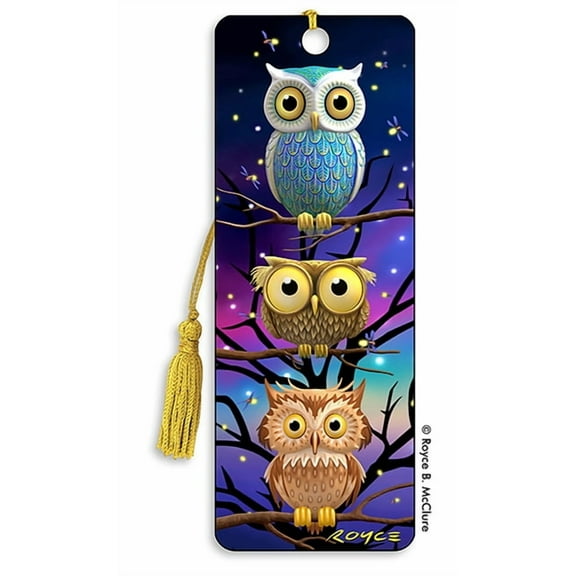 Royce 3D Bookmark - Moonlit Owls, (Hardcover)