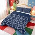 thumbnail image 2 of Manfei Cute Christmas Santa Claus Queen Comforter Set,Happy Xmas Comforter Sets Queen,Navy Blue Reversible,3pcs,1 Comforter and 2 Pillowcases, 2 of 7