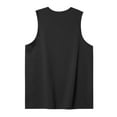 thumbnail image 4 of USNSM (M-5XL) Fashion Big and Tall Men's Casual Solid Color Fitness Sport Slim Round Neck Tank Top Black M, 4 of 4