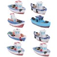 thumbnail image 1 of 8 piezas estilo playa barco miniatura playa barco decoraciones playa paisaje decoración accesorios, 1 of 7