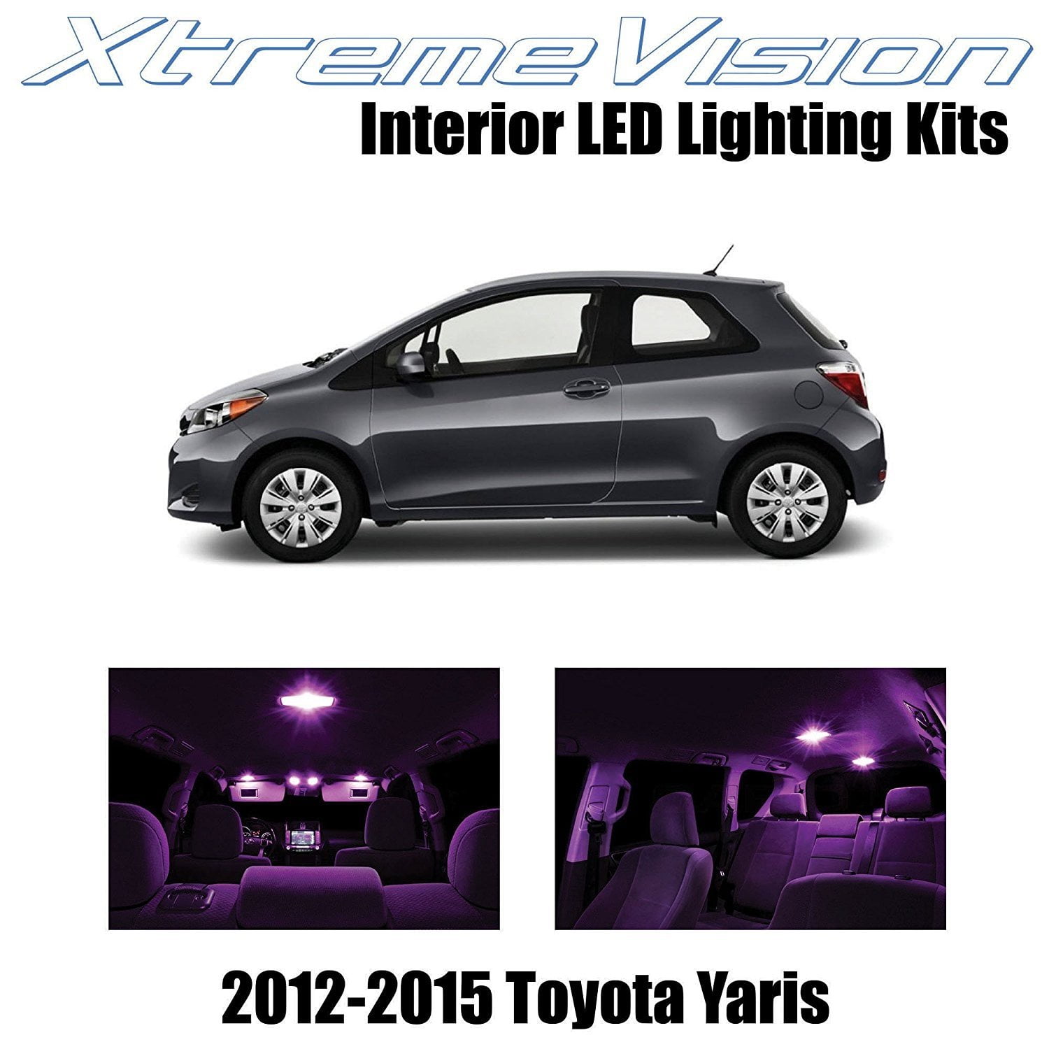 Xtremevision Led For Toyota Yaris 2012 2015 6 Pieces Pink Premium Interior Led Kit Package Installation Tool Walmart Com