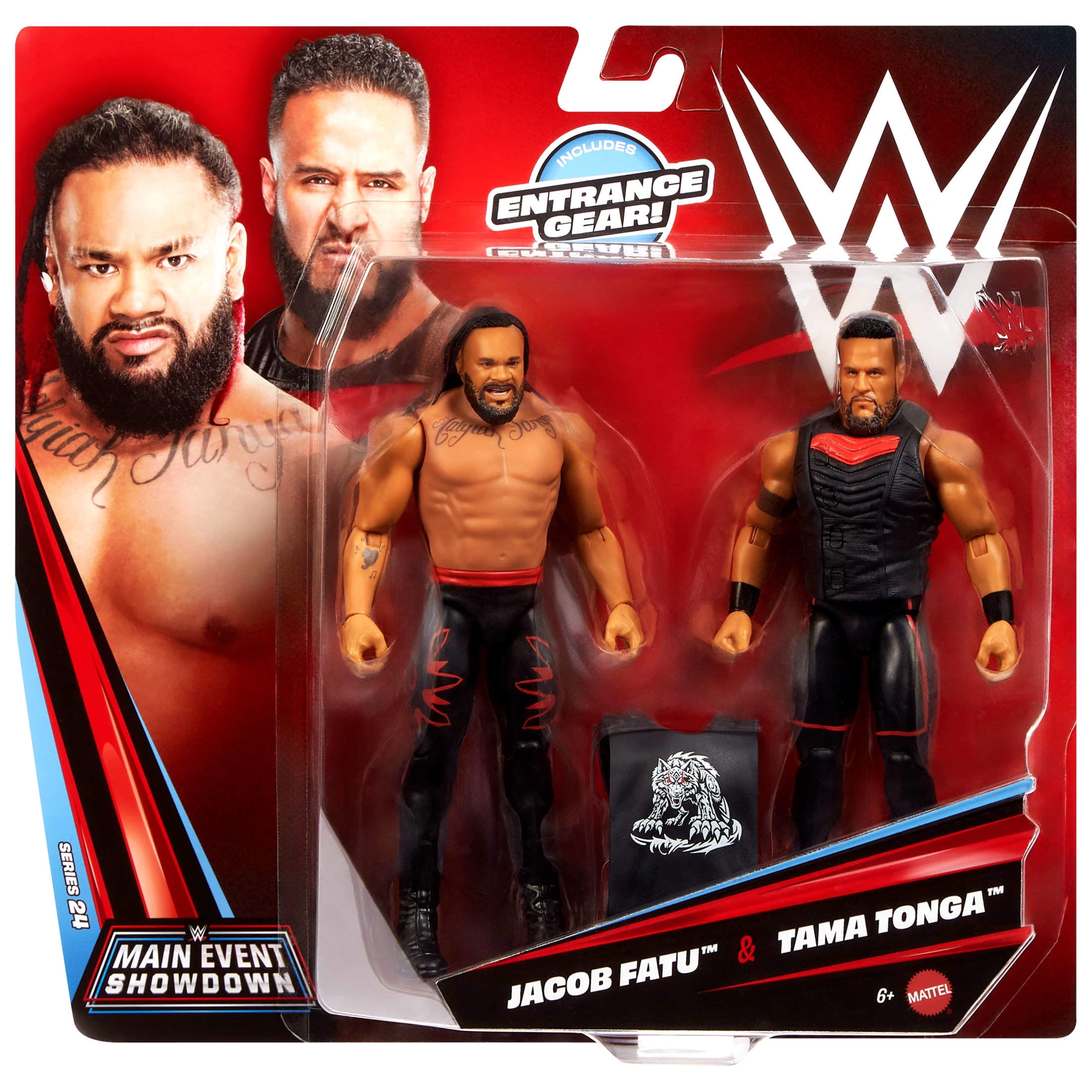 WWE Main Event Showdown Tama Tonga & Jacob Fatu Action Figures Set, Series #24, 6-inch Collectibles