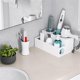 thumbnail image 2 of Hair Tool Organizer Acrylic Countertop Hair Dryer and Styling Holder Makeup Toiletries Vanity Storage Stand with Cups C, 2 of 5