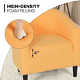 thumbnail image 6 of MoNiBloom Upholstered Bucket Chair, Modern Accent Chair, Sherpa Fabric Single Sofa Chair with Padded Armrest, for Living Room, Mustard Yellow, 6 of 10