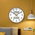 thumbnail image 4 of Inteprter Reloj de pared con marco de plástico duradero, ahorro de energía con pantalla de temperatura y humedad, relojes de pared Electrodomésticos tipo+1 12 pulgadas, 4 of 6
