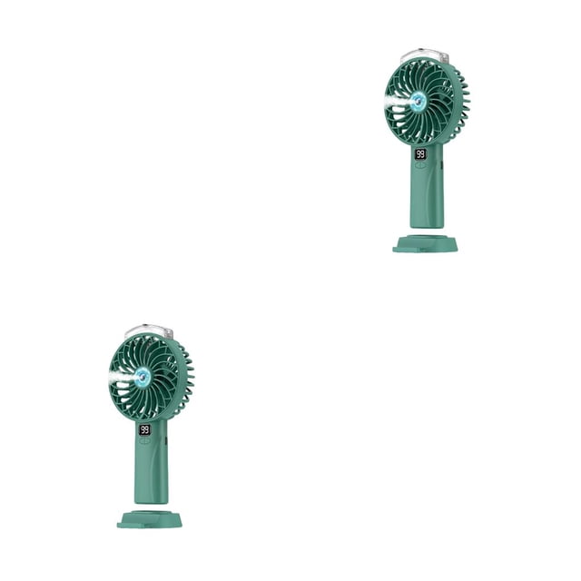 Ventilador USB de mano Portátil Recargable Aerosol Ajustable Toystoory Pantalla digital