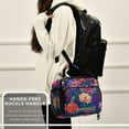 thumbnail image 6 of FORMRS Student Insulated Lunch Bag with Shoulder Strap Reusable Cooler Box for School, Blooming Flowers Pattern, 6 of 9