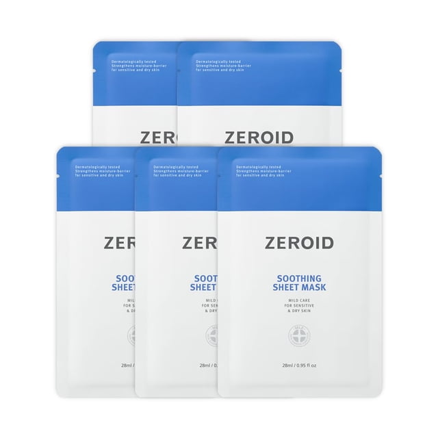 Mascarilla ZEROID Hipoalergénica 5 x 28 ml para Piel Seca y Sensible