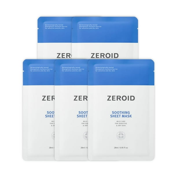 Mascarilla ZEROID Hipoalergénica 5 x 28 ml para Piel Seca y Sensible